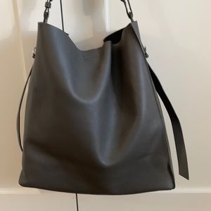 Allsaints captain leather tote bag